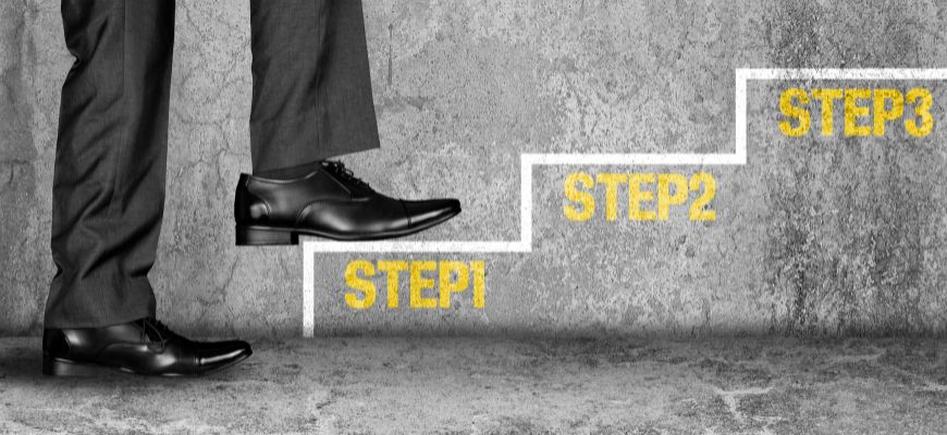step by step